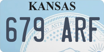 KS license plate 679ARF