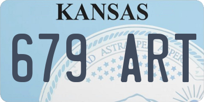 KS license plate 679ART