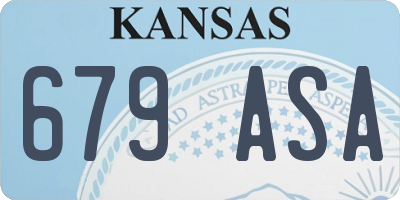 KS license plate 679ASA