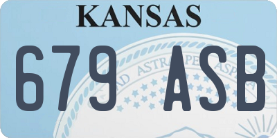 KS license plate 679ASB