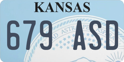 KS license plate 679ASD