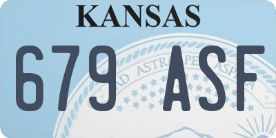 KS license plate 679ASF