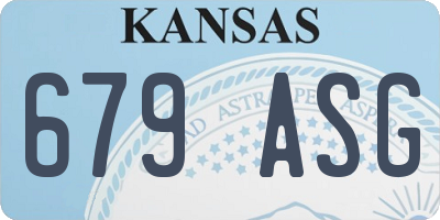 KS license plate 679ASG