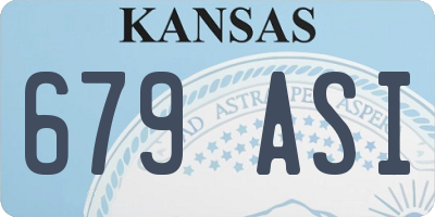 KS license plate 679ASI