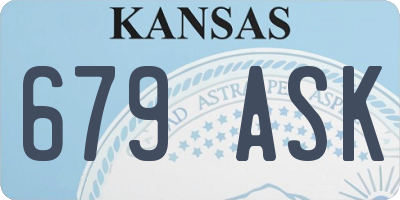 KS license plate 679ASK