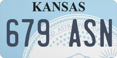 KS license plate 679ASN