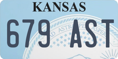 KS license plate 679AST
