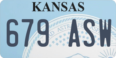 KS license plate 679ASW