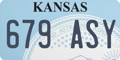 KS license plate 679ASY