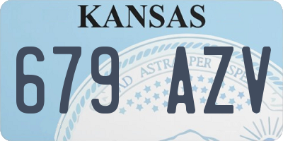 KS license plate 679AZV