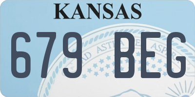 KS license plate 679BEG