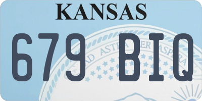 KS license plate 679BIQ