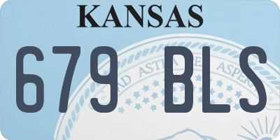 KS license plate 679BLS