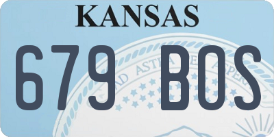 KS license plate 679BOS