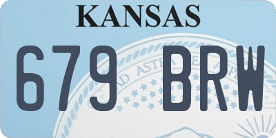 KS license plate 679BRW