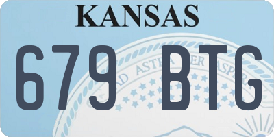 KS license plate 679BTG