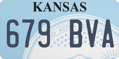 KS license plate 679BVA