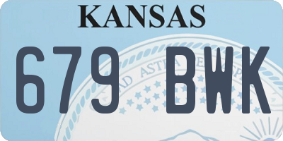 KS license plate 679BWK
