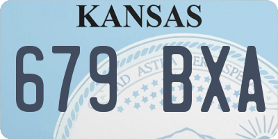 KS license plate 679BXA