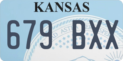 KS license plate 679BXX