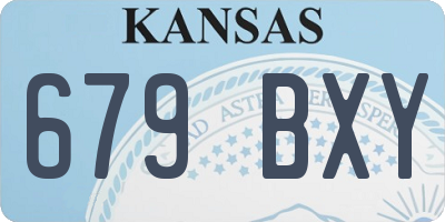 KS license plate 679BXY