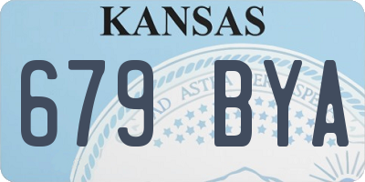 KS license plate 679BYA