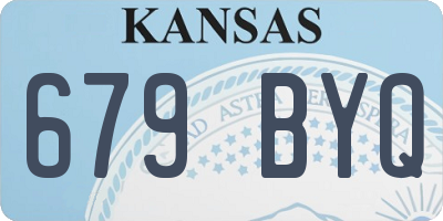 KS license plate 679BYQ
