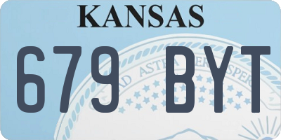 KS license plate 679BYT
