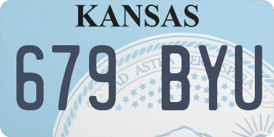 KS license plate 679BYU