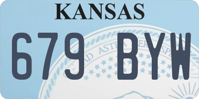 KS license plate 679BYW