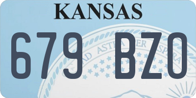KS license plate 679BZO