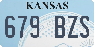 KS license plate 679BZS