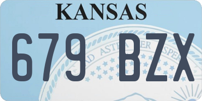 KS license plate 679BZX