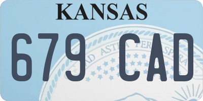 KS license plate 679CAD
