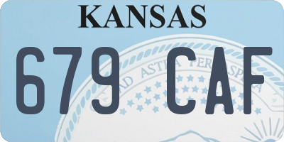 KS license plate 679CAF