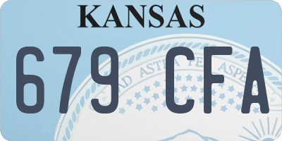 KS license plate 679CFA