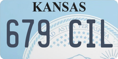 KS license plate 679CIL