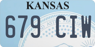KS license plate 679CIW