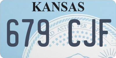 KS license plate 679CJF