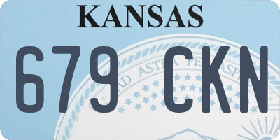 KS license plate 679CKN