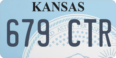 KS license plate 679CTR