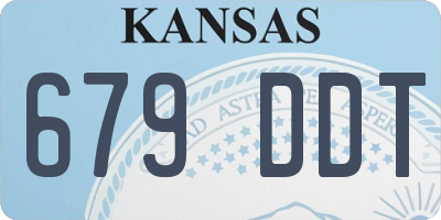 KS license plate 679DDT