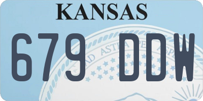 KS license plate 679DDW