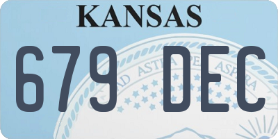 KS license plate 679DEC