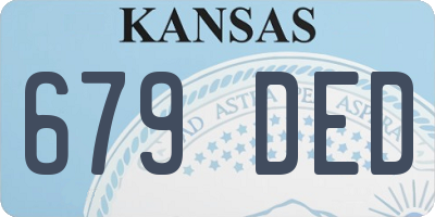 KS license plate 679DED