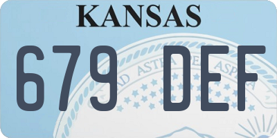 KS license plate 679DEF