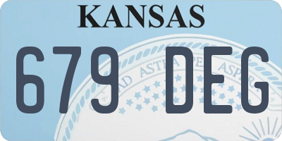 KS license plate 679DEG