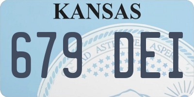 KS license plate 679DEI