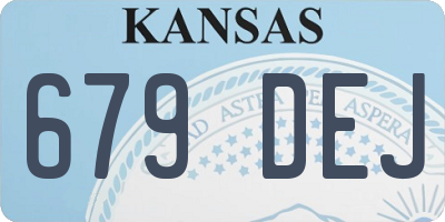 KS license plate 679DEJ