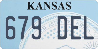KS license plate 679DEL